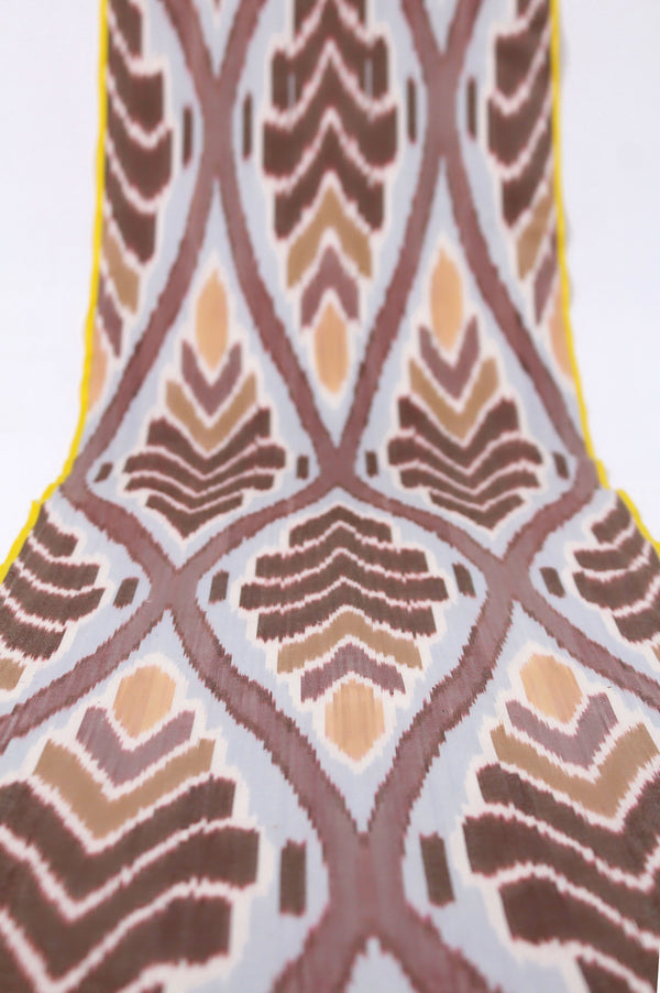 Tela de algodón ikat - tela ikat uzbek natural tejida a mano por metro (algodón ikat adras natural)