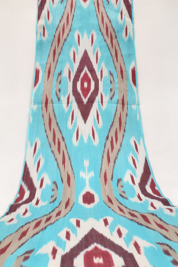 Tecido de Algodão Ikat  - Tecido Artesanal Natural Ikat Uzbeque a metro (Algodão Natural Ikat Adras)