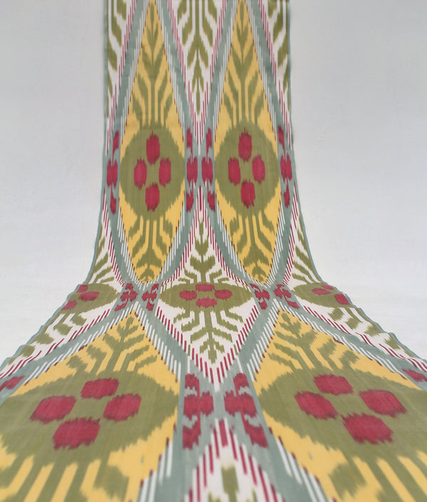 Tecido de Algodão Ikat  - Tecido Artesanal Natural Ikat Uzbeque a metro (Algodão Natural Ikat Adras)