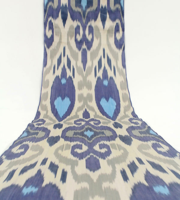 Tecido de Algodão Ikat  - Tecido Artesanal Natural Ikat Uzbeque a metro (Algodão Natural Ikat Adras)