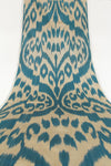 Seiden Ikatstoff - Handgewebter, naturbelassener Uzbek Ikatstoff, Meterware (Adras Seiden Ikat) 