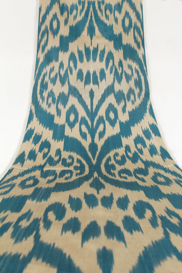 Tela de seda ikat - tela ikat uzbek natural tejida a mano por metro (seda ikat adras)